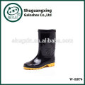 Plano inferior moda de botas de lluvia W-R074 lluvia zapatos con monograma PVC hombre